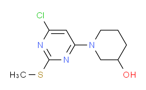 CAS No. 1261229-47-3, 1-(6-Chloro-2-(methylthio)pyrimidin-4-yl)piperidin-3-ol