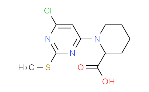 CAS No. 1261229-79-1, 1-(6-Chloro-2-(methylthio)pyrimidin-4-yl)piperidine-2-carboxylic acid