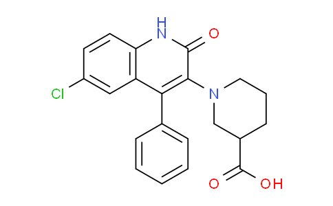 CAS No. 669754-82-9, 1-(6-Chloro-2-oxo-4-phenyl-1,2-dihydroquinolin-3-yl)piperidine-3-carboxylic acid