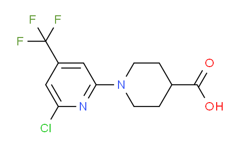 CAS No. 1208081-19-9, 1-(6-Chloro-4-(trifluoromethyl)pyridin-2-yl)piperidine-4-carboxylic acid