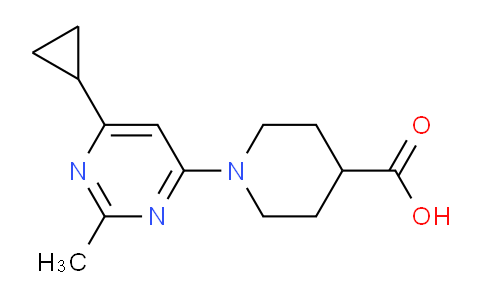 CAS No. 1707399-79-8, 1-(6-Cyclopropyl-2-methylpyrimidin-4-yl)piperidine-4-carboxylic acid
