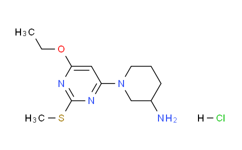 CAS No. 1353946-37-8, 1-(6-Ethoxy-2-(methylthio)pyrimidin-4-yl)piperidin-3-amine hydrochloride