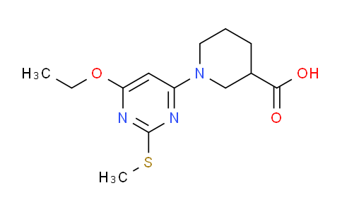 CAS No. 1353987-35-5, 1-(6-Ethoxy-2-(methylthio)pyrimidin-4-yl)piperidine-3-carboxylic acid