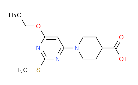 CAS No. 1353985-26-8, 1-(6-Ethoxy-2-(methylthio)pyrimidin-4-yl)piperidine-4-carboxylic acid