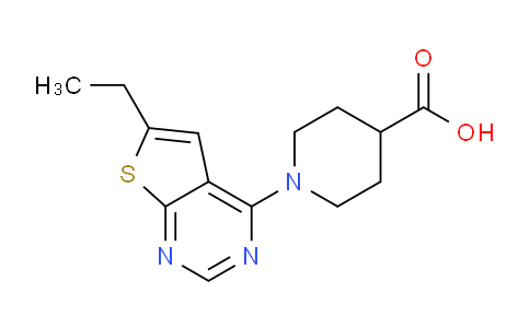 CAS No. 842971-64-6, 1-(6-Ethylthieno[2,3-d]pyrimidin-4-yl)piperidine-4-carboxylic acid