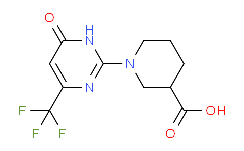 CAS No. 1248561-09-2, 1-(6-Oxo-4-(trifluoromethyl)-1,6-dihydropyrimidin-2-yl)piperidine-3-carboxylic acid