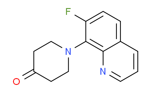 CAS No. 917251-83-3, 1-(7-Fluoroquinolin-8-yl)piperidin-4-one