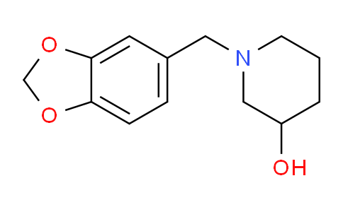 CAS No. 352445-85-3, 1-(Benzo[d][1,3]dioxol-5-ylmethyl)piperidin-3-ol