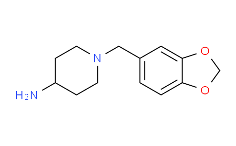CAS No. 76167-58-3, 1-(Benzo[d][1,3]dioxol-5-ylmethyl)piperidin-4-amine