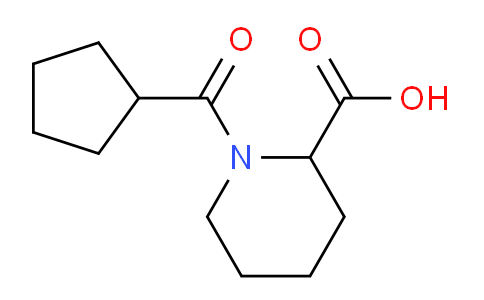 CAS No. 1044637-65-1, 1-(Cyclopentanecarbonyl)piperidine-2-carboxylic acid