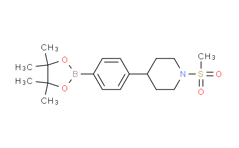 CAS No. 1428329-80-9, 1-(Methylsulfonyl)-4-(4-(4,4,5,5-tetramethyl-1,3,2-dioxaborolan-2-yl)phenyl)piperidine