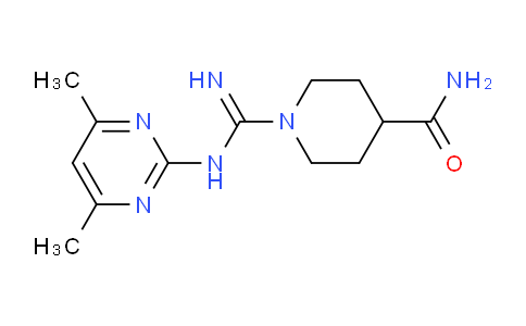 CAS No. 361199-12-4, 1-(N-(4,6-Dimethylpyrimidin-2-yl)carbamimidoyl)piperidine-4-carboxamide