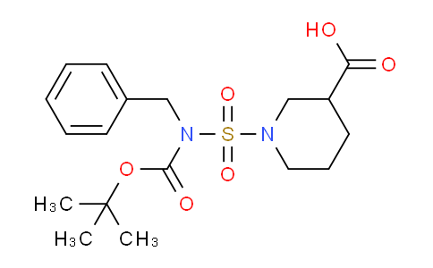 CAS No. 1017782-65-8, 1-(N-Benzyl-N-(tert-butoxycarbonyl)sulfamoyl)piperidine-3-carboxylic acid