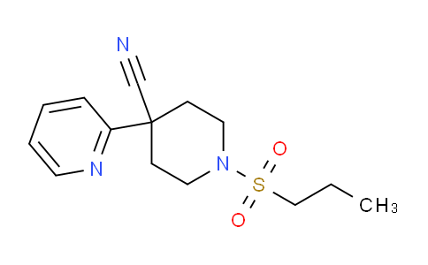 CAS No. 866559-82-2, 1-(Propylsulfonyl)-4-(pyridin-2-yl)piperidine-4-carbonitrile