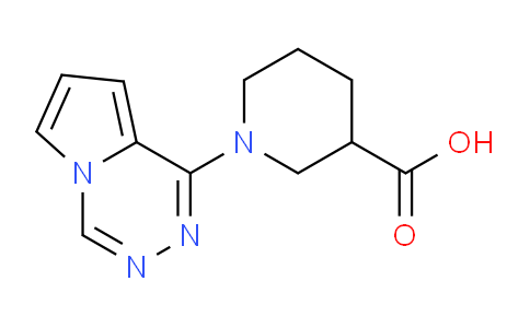 CAS No. 1713463-15-0, 1-(Pyrrolo[1,2-d][1,2,4]triazin-1-yl)piperidine-3-carboxylic acid