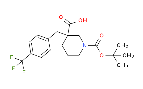 CAS No. 887344-24-3, 1-(tert-Butoxycarbonyl)-3-(4-(trifluoromethyl)benzyl)piperidine-3-carboxylic acid