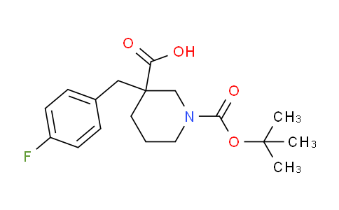 CAS No. 887344-22-1, 1-(tert-Butoxycarbonyl)-3-(4-fluorobenzyl)piperidine-3-carboxylic acid