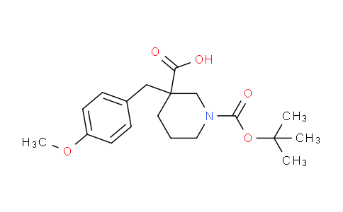 CAS No. 887344-20-9, 1-(tert-Butoxycarbonyl)-3-(4-methoxybenzyl)piperidine-3-carboxylic acid