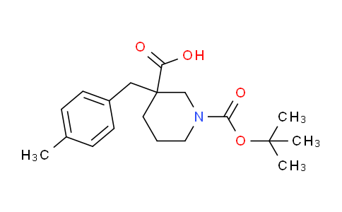 CAS No. 887344-23-2, 1-(tert-Butoxycarbonyl)-3-(4-methylbenzyl)piperidine-3-carboxylic acid
