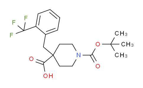 CAS No. 1185076-12-3, 1-(tert-Butoxycarbonyl)-4-(2-(trifluoromethyl)benzyl)piperidine-4-carboxylic acid