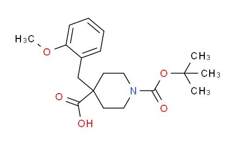 CAS No. 1707602-34-3, 1-(tert-Butoxycarbonyl)-4-(2-methoxybenzyl)piperidine-4-carboxylic acid