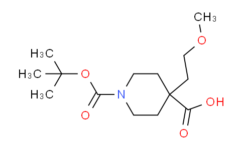 CAS No. 1231158-30-7, 1-(tert-Butoxycarbonyl)-4-(2-methoxyethyl)piperidine-4-carboxylic acid