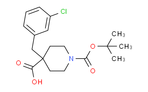 CAS No. 1187174-08-8, 1-(tert-Butoxycarbonyl)-4-(3-chlorobenzyl)piperidine-4-carboxylic acid