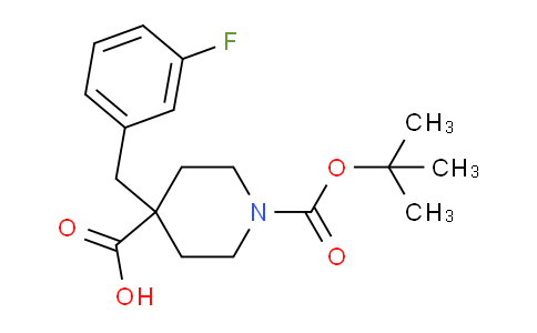 CAS No. 1187173-55-2, 1-(tert-Butoxycarbonyl)-4-(3-fluorobenzyl)piperidine-4-carboxylic acid
