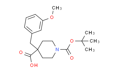CAS No. 1187172-02-6, 1-(tert-Butoxycarbonyl)-4-(3-methoxybenzyl)piperidine-4-carboxylic acid
