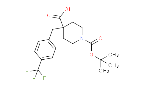 CAS No. 1185036-68-3, 1-(tert-Butoxycarbonyl)-4-(4-(trifluoromethyl)benzyl)piperidine-4-carboxylic acid