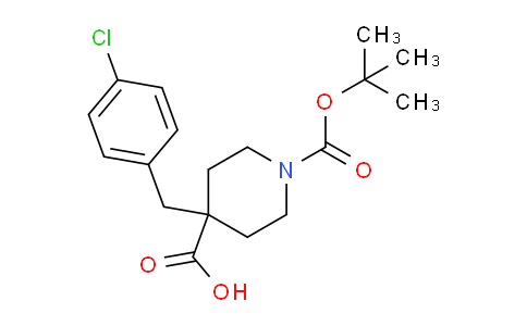 CAS No. 170284-71-6, 1-(tert-Butoxycarbonyl)-4-(4-chlorobenzyl)piperidine-4-carboxylic acid