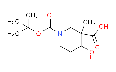 CAS No. 1780899-28-6, 1-(tert-Butoxycarbonyl)-4-hydroxy-3-methylpiperidine-3-carboxylic acid