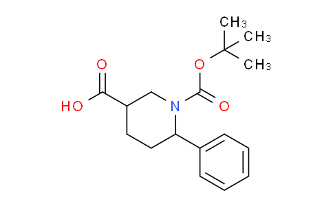 CAS No. 885275-13-8, 1-(tert-Butoxycarbonyl)-6-phenylpiperidine-3-carboxylic acid
