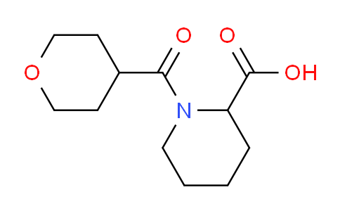 CAS No. 1218627-02-1, 1-(Tetrahydro-2H-pyran-4-carbonyl)piperidine-2-carboxylic acid