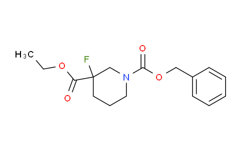 CAS No. 1111640-60-8, 1-Benzyl 3-ethyl 3-fluoropiperidine-1,3-dicarboxylate