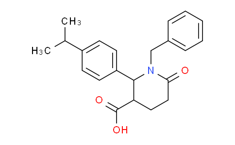 CAS No. 937604-04-1, 1-Benzyl-2-(4-isopropylphenyl)-6-oxopiperidine-3-carboxylic acid