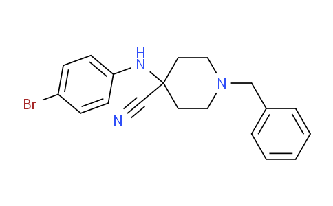 CAS No. 1395493-20-5, 1-Benzyl-4-((4-bromophenyl)amino)piperidine-4-carbonitrile