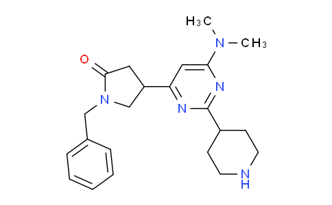 CAS No. 1229627-20-6, 1-Benzyl-4-(6-(dimethylamino)-2-(piperidin-4-yl)pyrimidin-4-yl)pyrrolidin-2-one