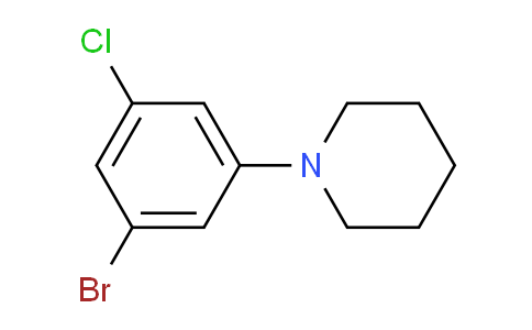 CAS No. 1280786-87-9, 1-Bromo-3-chloro-5-piperidinobenzene