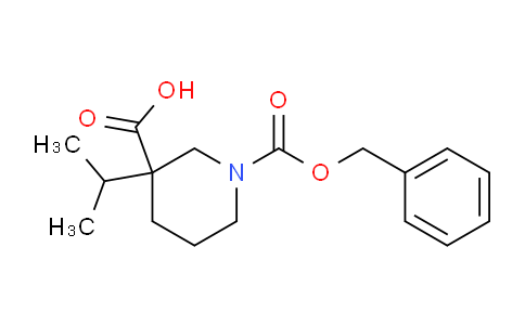 CAS No. 1363165-90-5, 1-Cbz-3-isopropylpiperidine-3-carboxylic acid