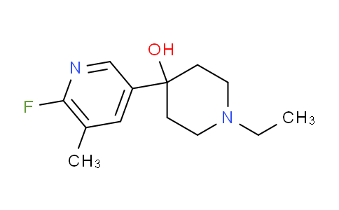 CAS No. 1820674-37-0, 1-Ethyl-4-(6-fluoro-5-methylpyridin-3-yl)piperidin-4-ol