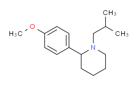 CAS No. 1355225-82-9, 1-Isobutyl-2-(4-methoxyphenyl)piperidine
