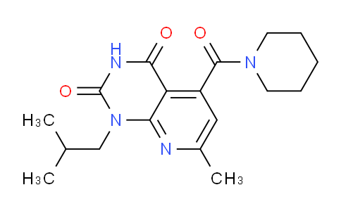CAS No. 1217863-03-0, 1-Isobutyl-7-methyl-5-(piperidine-1-carbonyl)pyrido[2,3-d]pyrimidine-2,4(1H,3H)-dione
