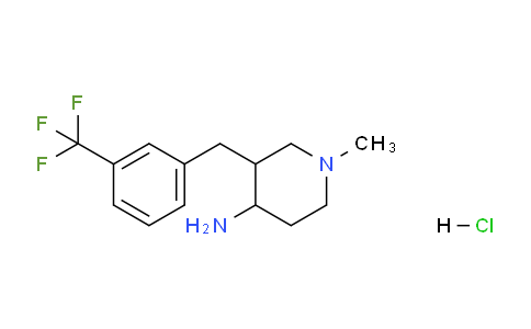 CAS No. 1956334-77-2, 1-Methyl-3-(3-(trifluoromethyl)benzyl)piperidin-4-amine hydrochloride