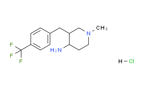 CAS No. 1956325-27-1, 1-Methyl-3-(4-(trifluoromethyl)benzyl)piperidin-4-amine hydrochloride