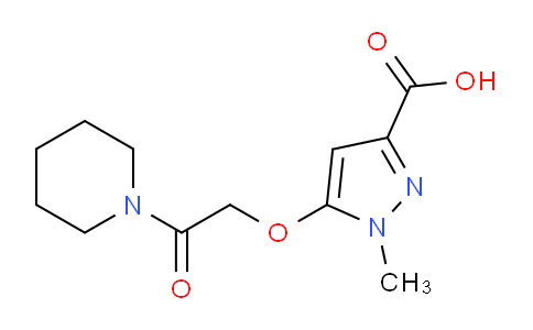 CAS No. 1241673-88-0, 1-Methyl-5-(2-oxo-2-(piperidin-1-yl)ethoxy)-1H-pyrazole-3-carboxylic acid