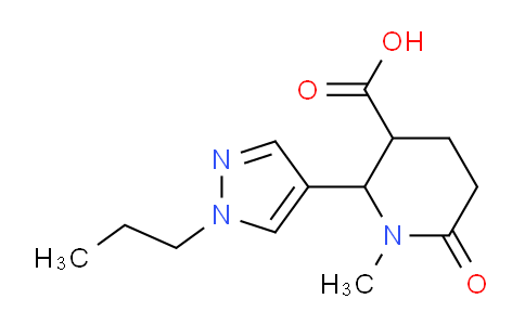 CAS No. 1779127-38-6, 1-Methyl-6-oxo-2-(1-propyl-1H-pyrazol-4-yl)piperidine-3-carboxylic acid