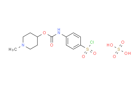 CAS No. 1429056-42-7, 1-Methylpiperidin-4-yl (4-(chlorosulfonyl)phenyl)carbamate sulfate