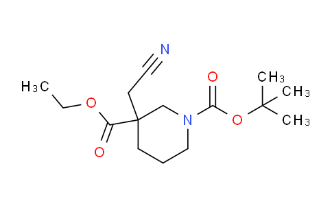 CAS No. 923009-49-8, 1-tert-Butyl 3-ethyl 3-(cyanomethyl)piperidine-1,3-dicarboxylate