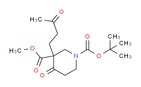 CAS No. 445312-77-6, 1-tert-Butyl 3-methyl 4-oxo-3-(3-oxobutyl)piperidine-1,3-dicarboxylate
